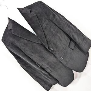 NWOT! BERKELEY HALL! BLACK BIG WALE CORDUROY FINELY TAILORED JACKET COAT! SZ 40R